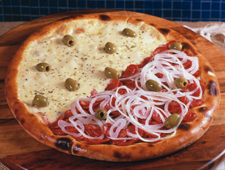 Pizza Meio a Meio 2 Sabores (Maior Valor)